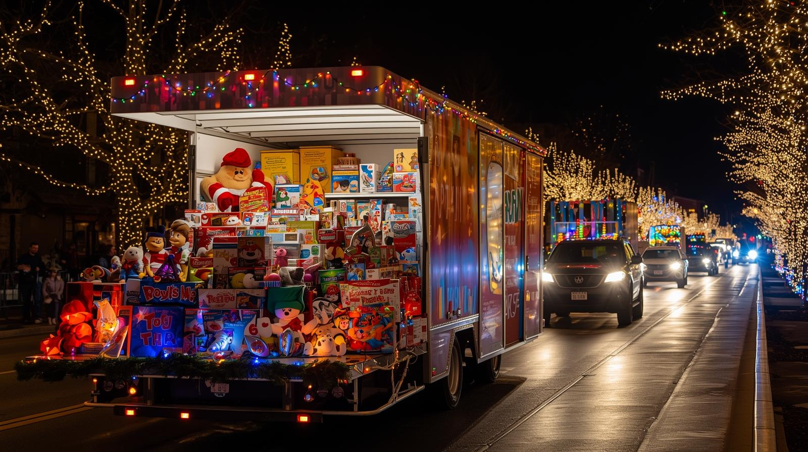 Donation Toys to Fill a Truck for the Light Parade