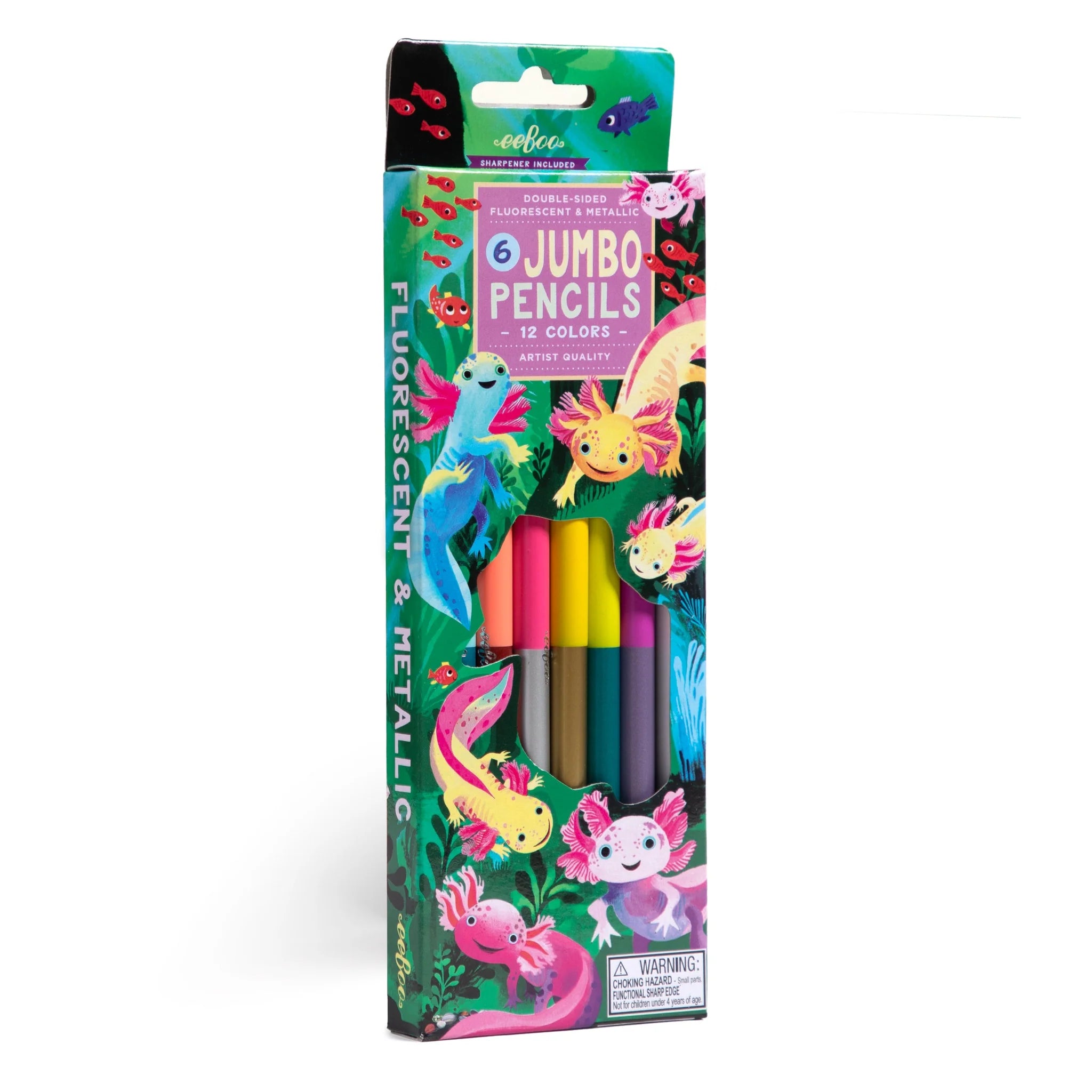 Axolotl Jumbo Doublesided Pencils (6)