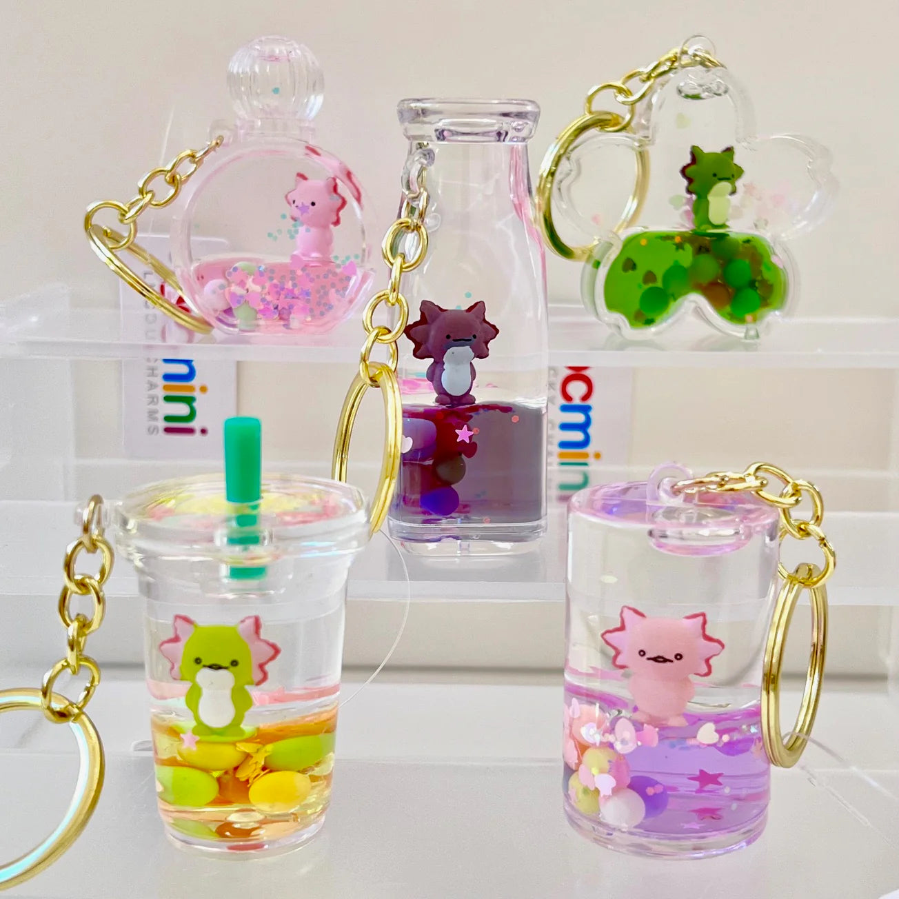 Axolotl Floaty Key Charm