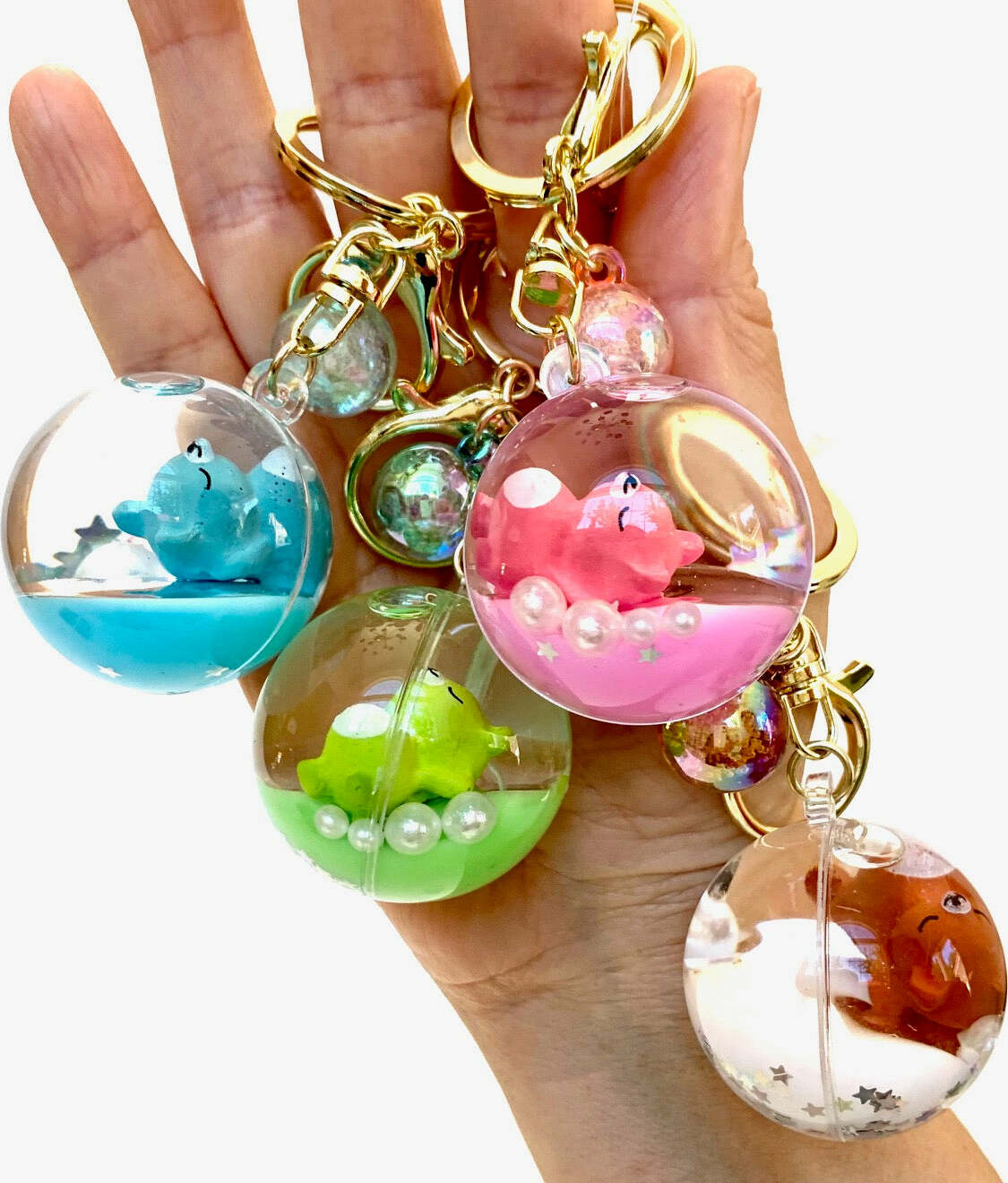 Sleeping Animal Ball Key Charm 