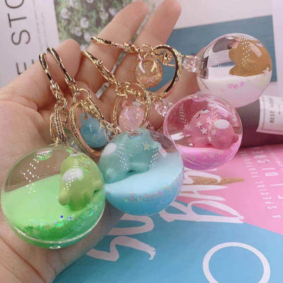 Sleeping Animal Ball Key Charm 