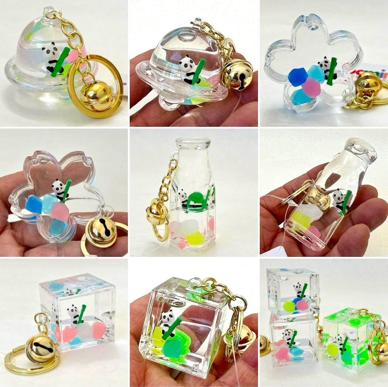 Panda Bamboo Floaty Key Charm 