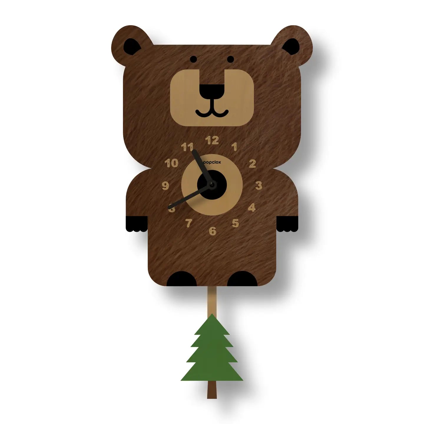 Brown Bear Pendulum Clock