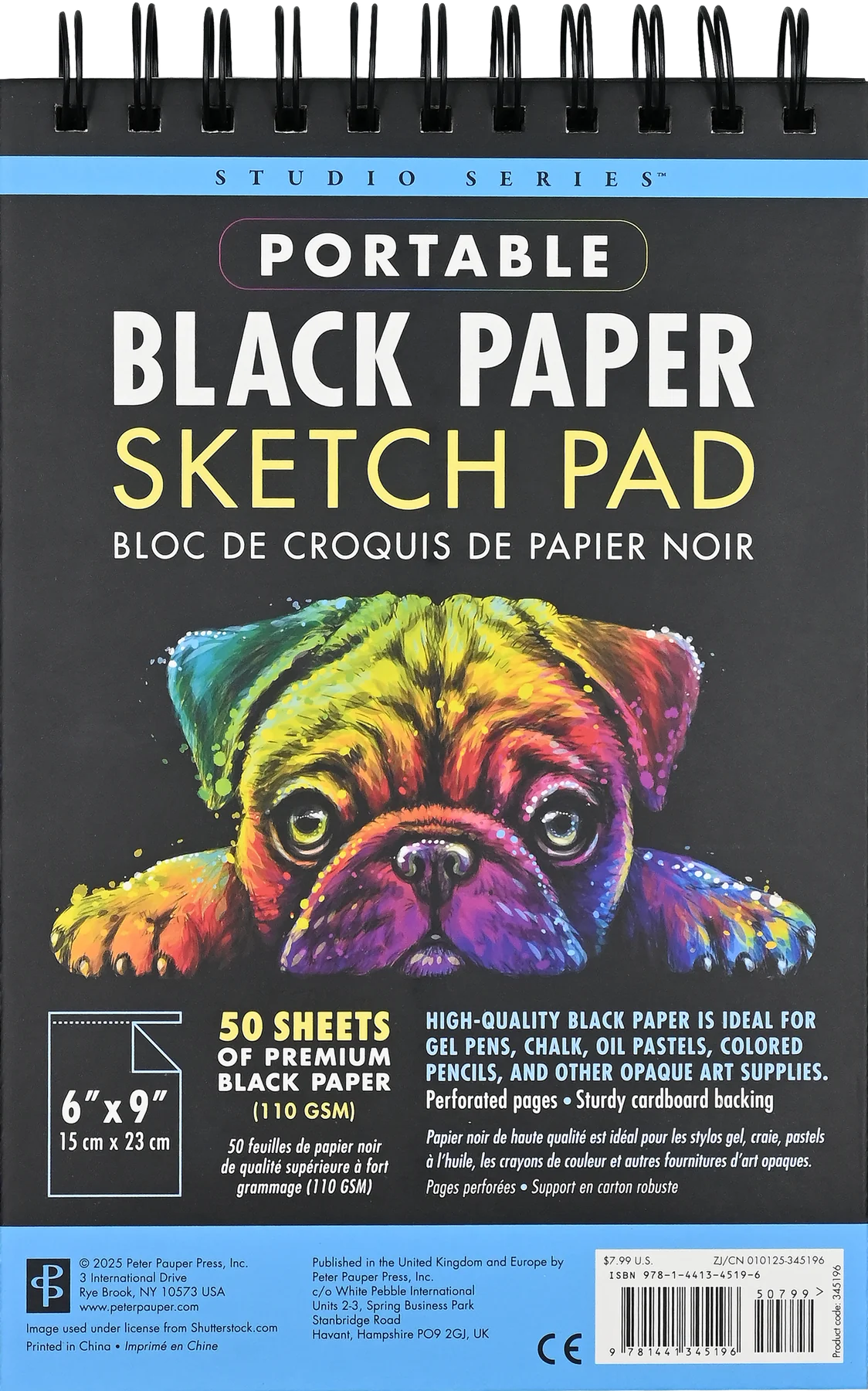 Studio Series Portable Black Paper Sketch Pad