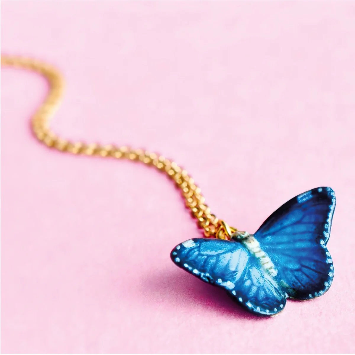 Blue Butterfly Necklace
