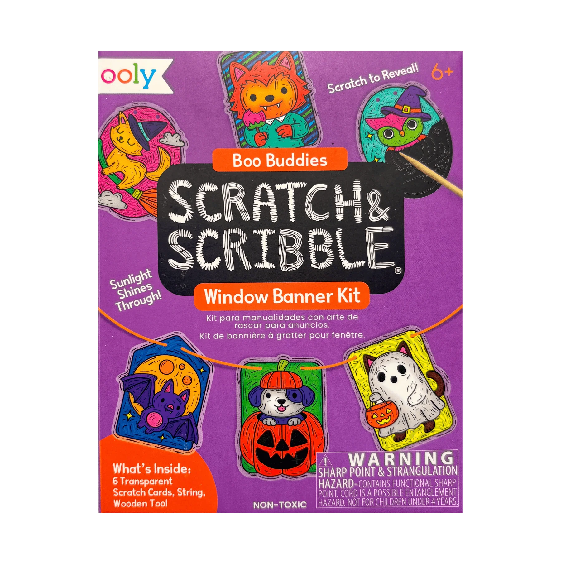 Mini Scratch & Scribble Window Banner Kit - Boo