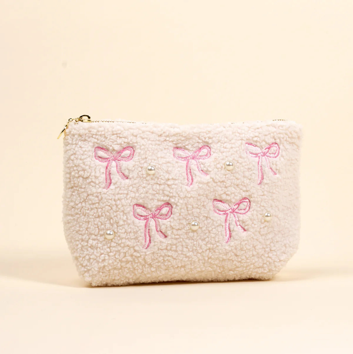Teddy Pouch - Pink Bows