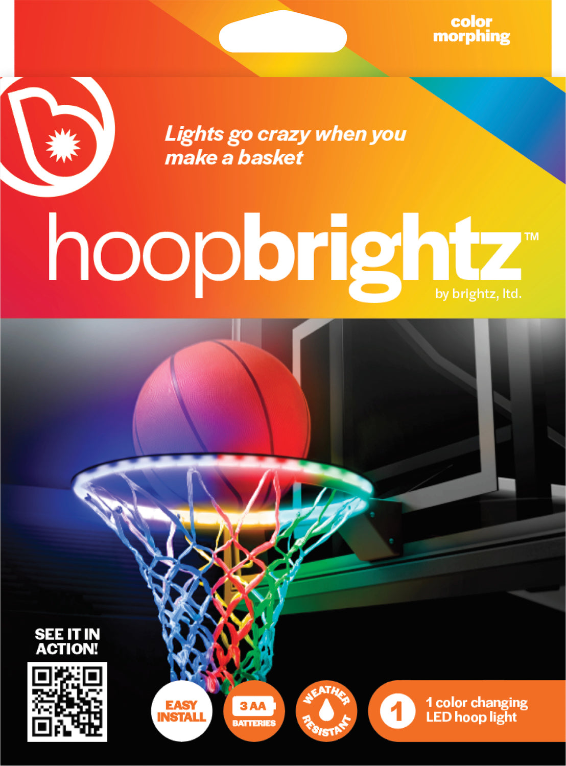 Hoop Brightz Color Morphing Led Basketball Hoop Light