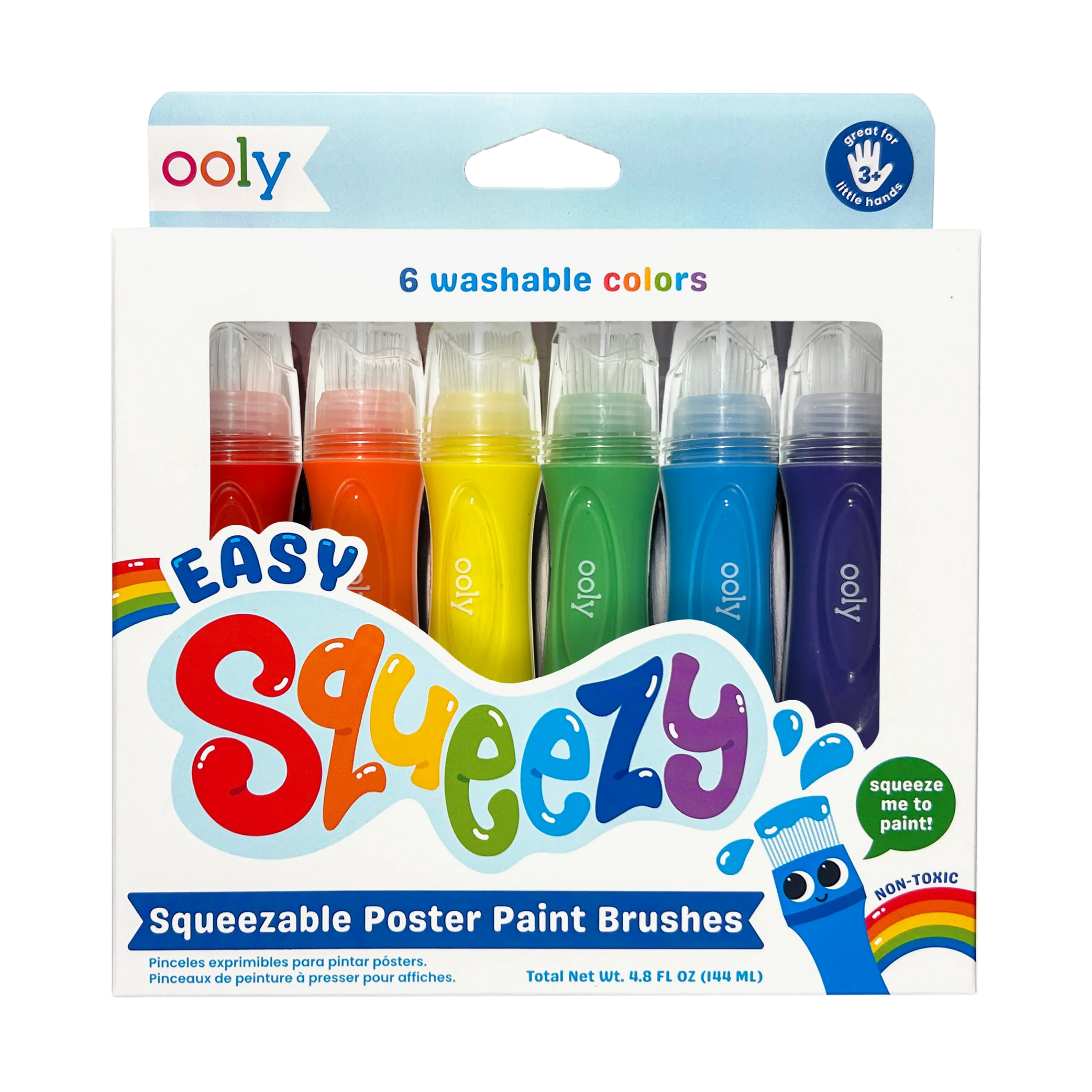 Easy Squeezy Squeezable Poster Paint Brush Set