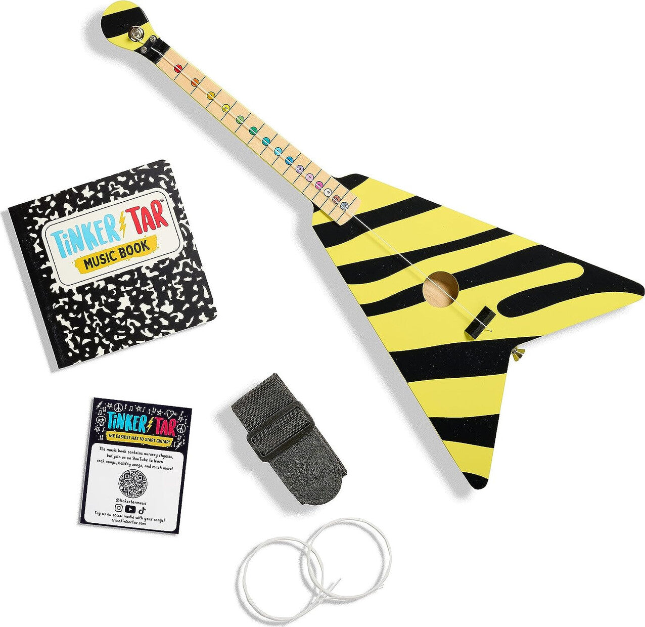 Tinker Tar - (Yellow Zebra Flying V Guitar)