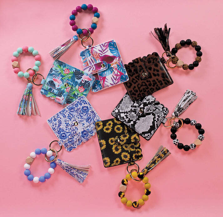 Beaded Bracelet Card Holder - Patterned Set - Version 2, 12 piece (assorted)