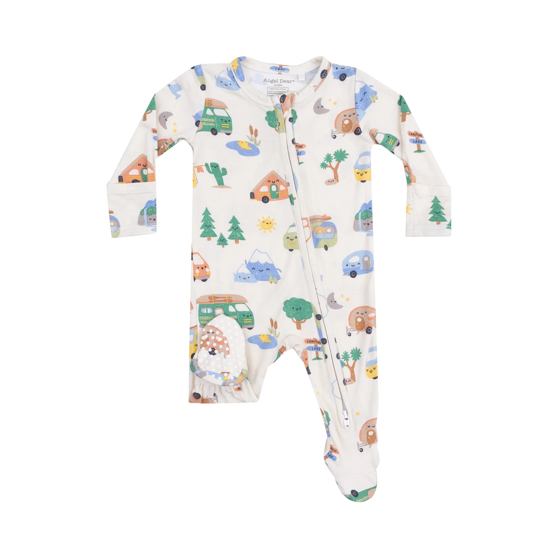 Friendly Campers Zipper Footie -3-6 month