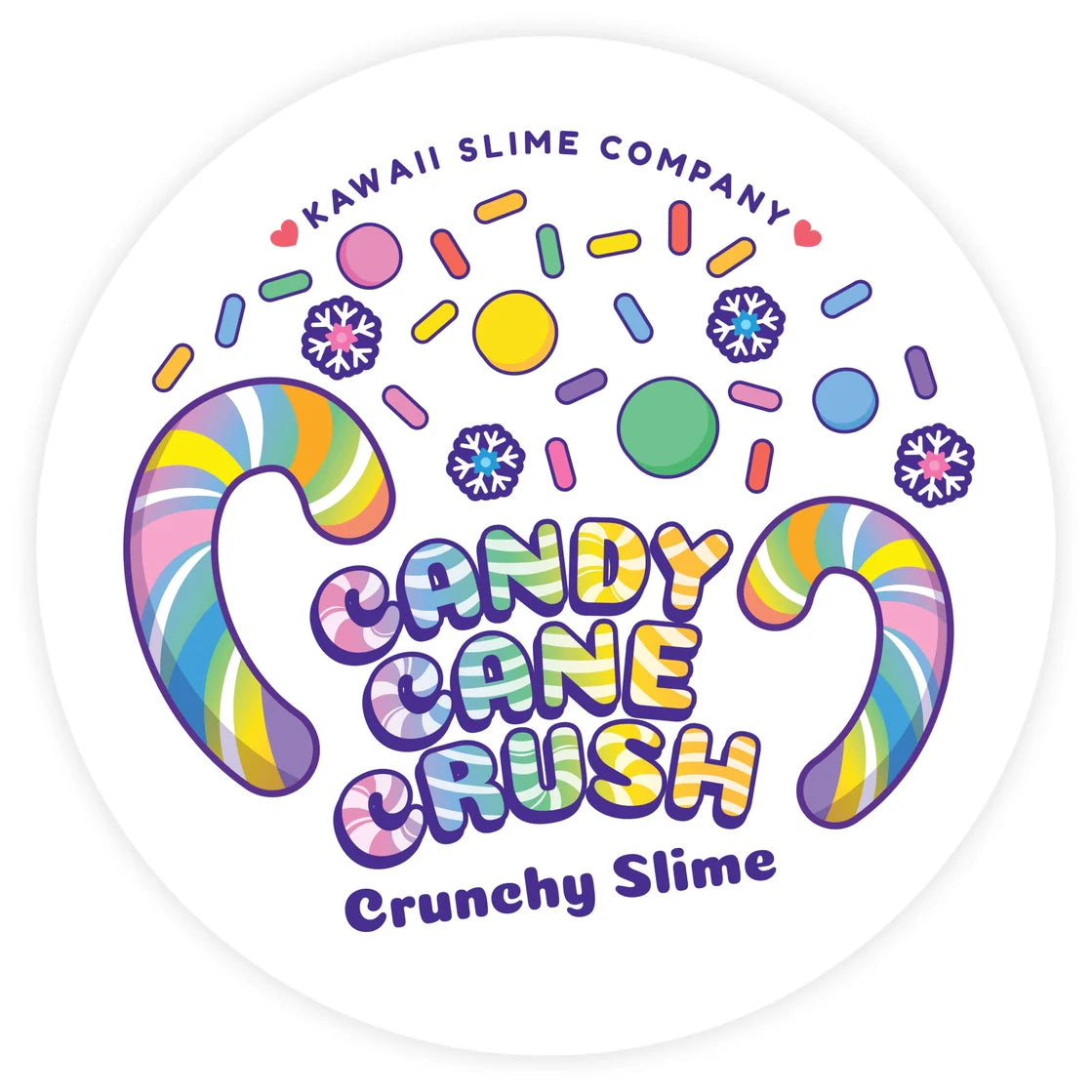 Candy Cane Crush Crunchy Slime