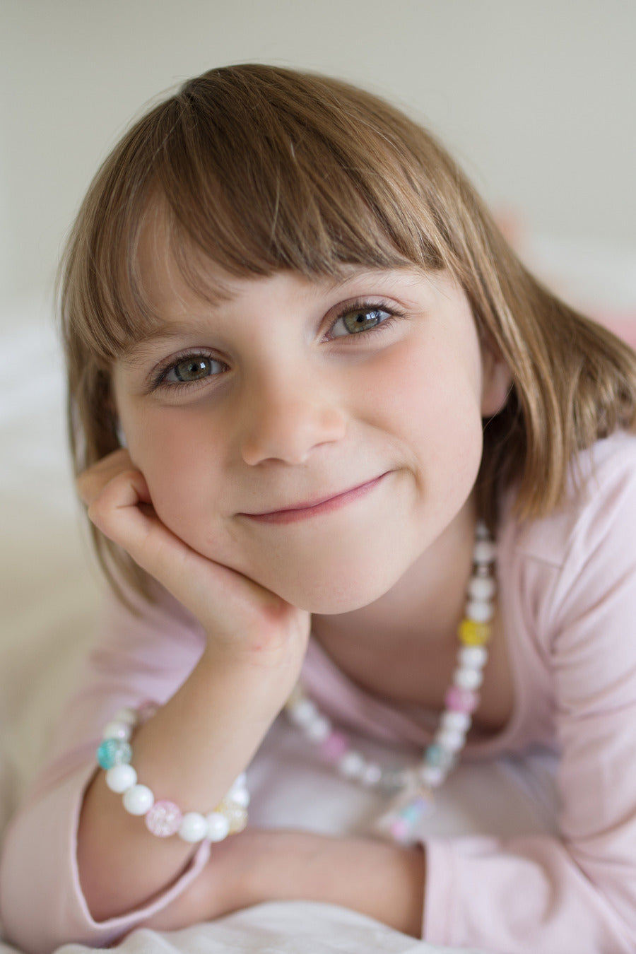 White Unicorn Necklace & Bracelet Set