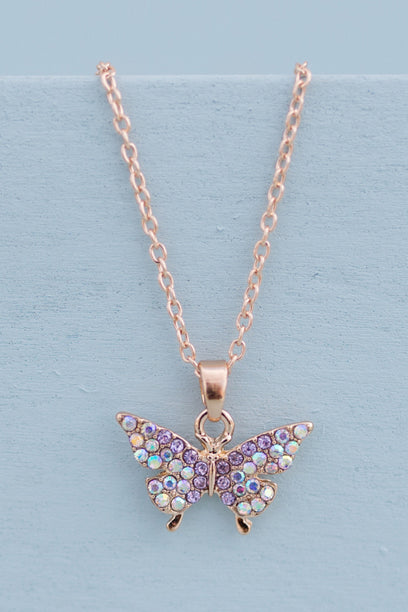 Boutique Butterfly Gem Necklace