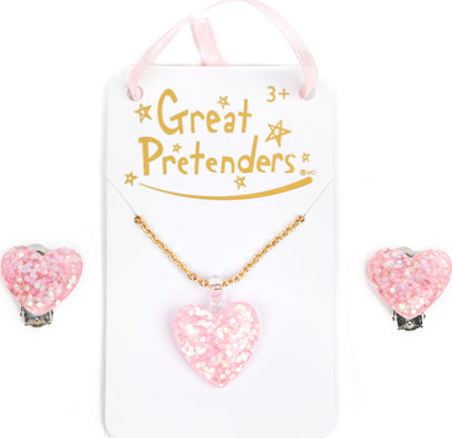 Boutique Glitter Heart Necklace (assorted)