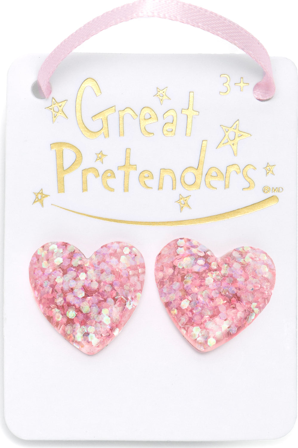 Boutique Glitter Hearts Clip On Earrings (assorted)