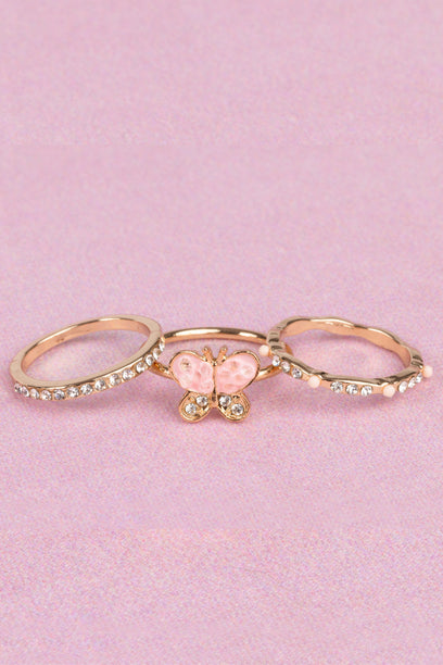 Boutique Chic Butterfly Garden Rings (Small)