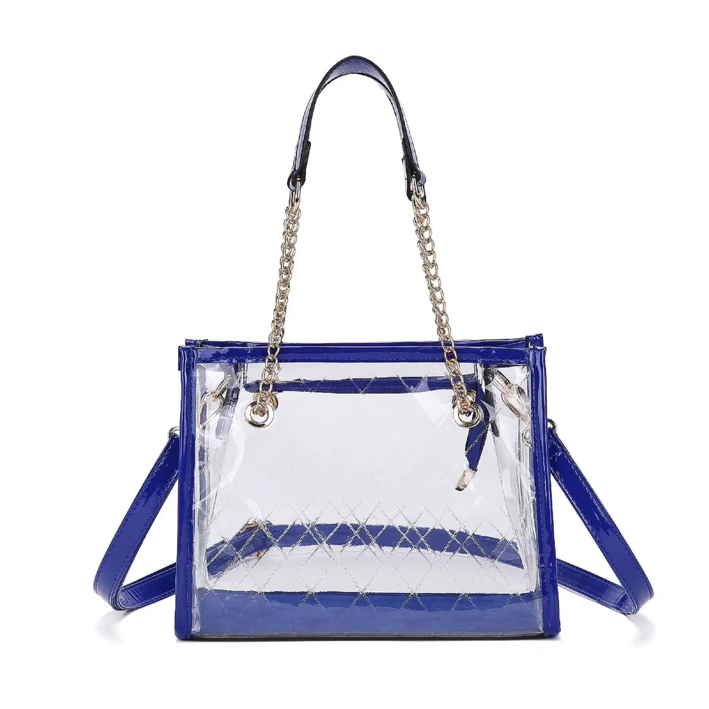 Carissa Mini Clear Satchel with Clear Chain Strap