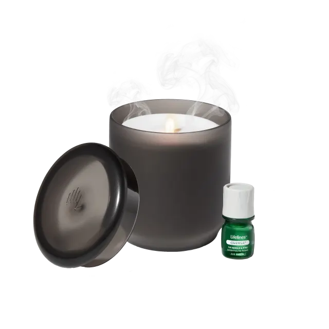 Flameless Candle Diffuser in Frosted Glass - Charcoal