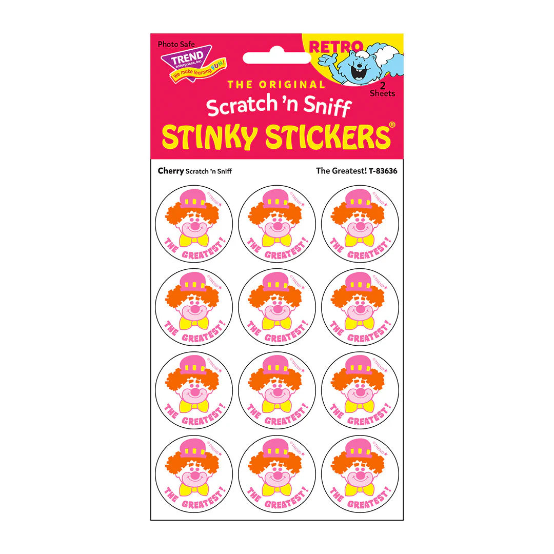 Scratch n Sniff Stickers -The Greatest! Cherry Scent