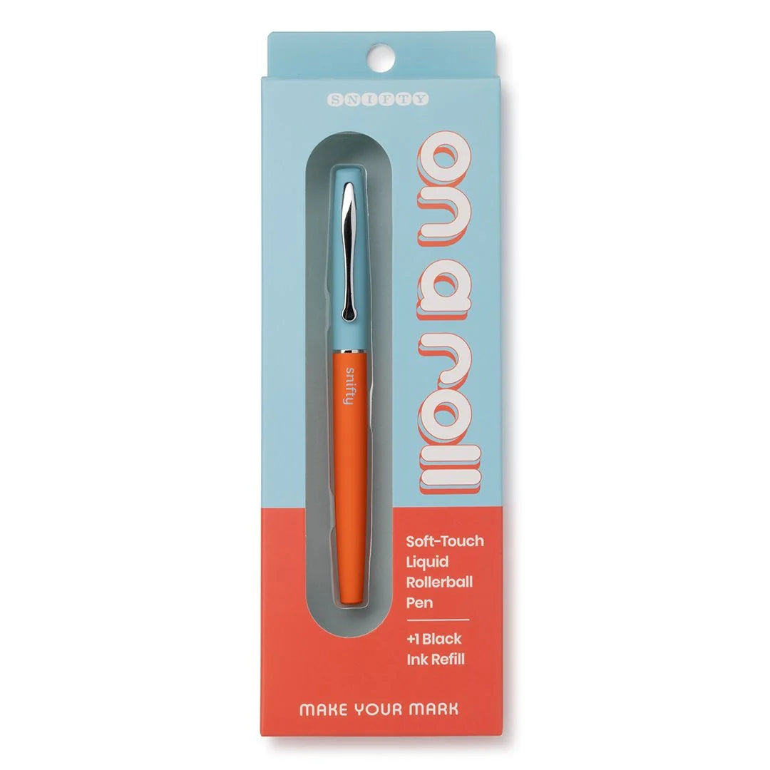 On a Roll Rollerball Pen - Cool Blue / Carmine