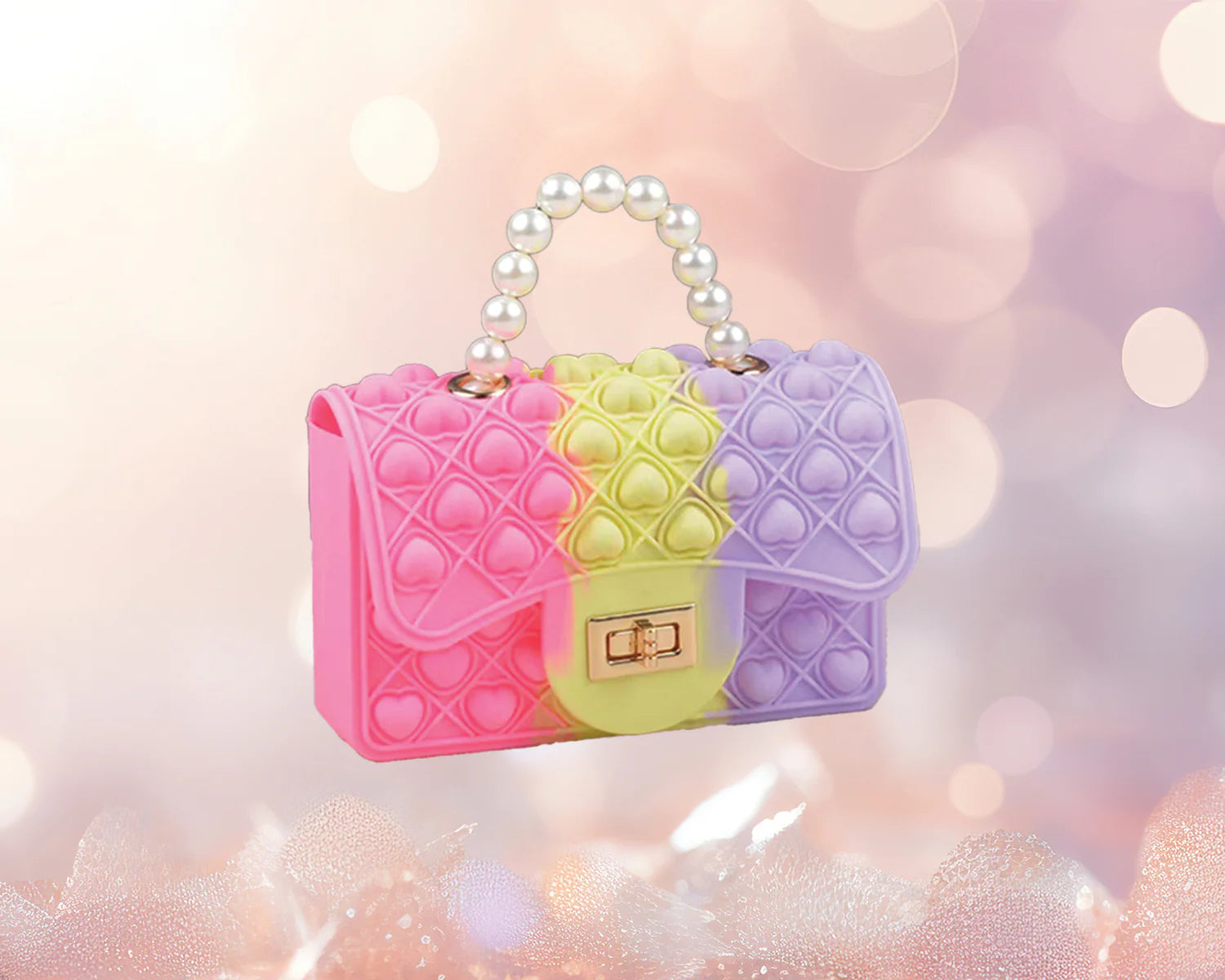 Fidget Pearl Handbag - Cotton Candy