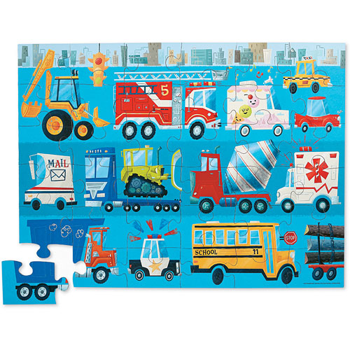 Crocodile Creek Vehicle 36 Piece Jigsaw Floor Puzzle 