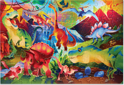 100 Pc Holographic Puzzle - Dinosaur World