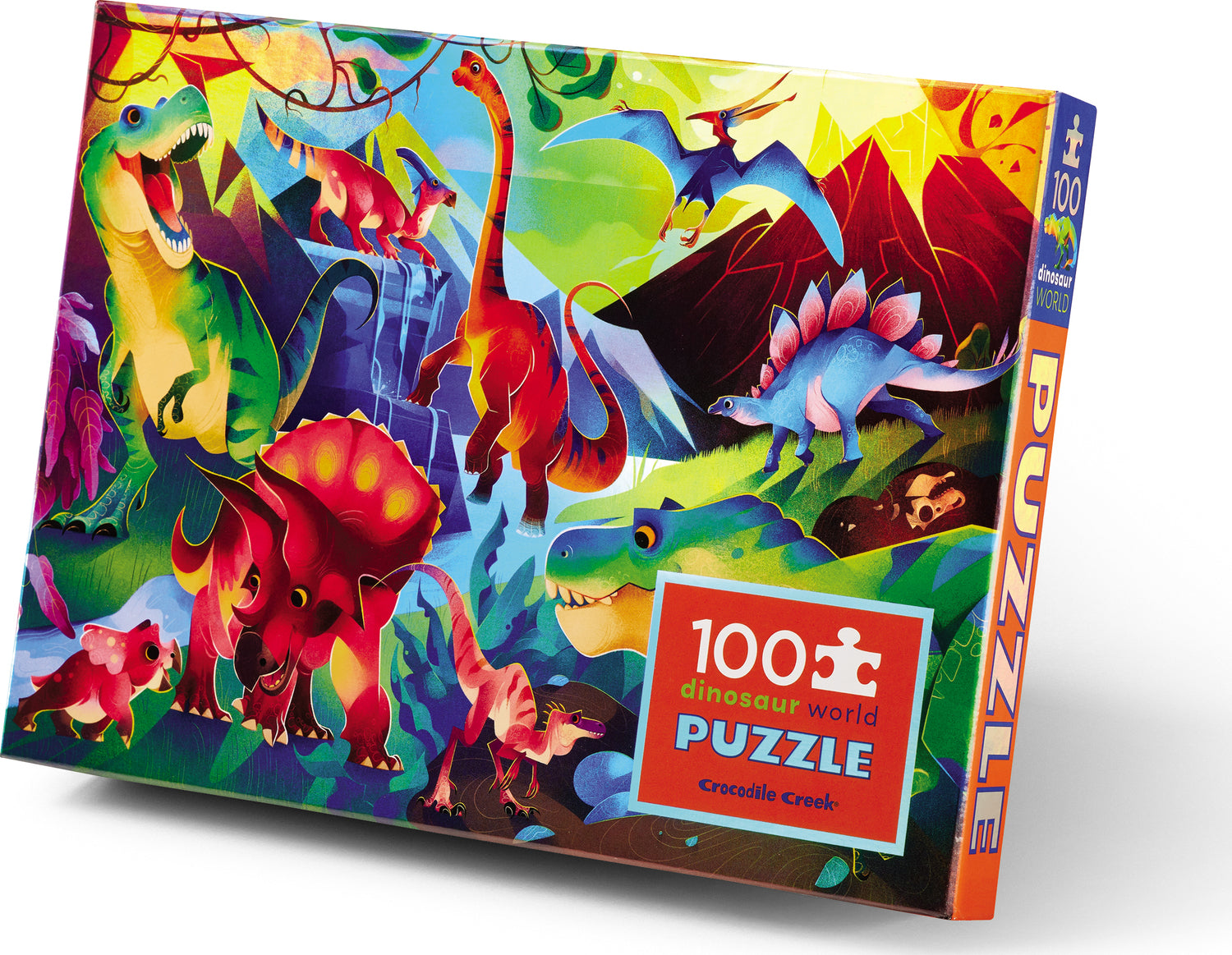 100 Pc Holographic Puzzle - Dinosaur World