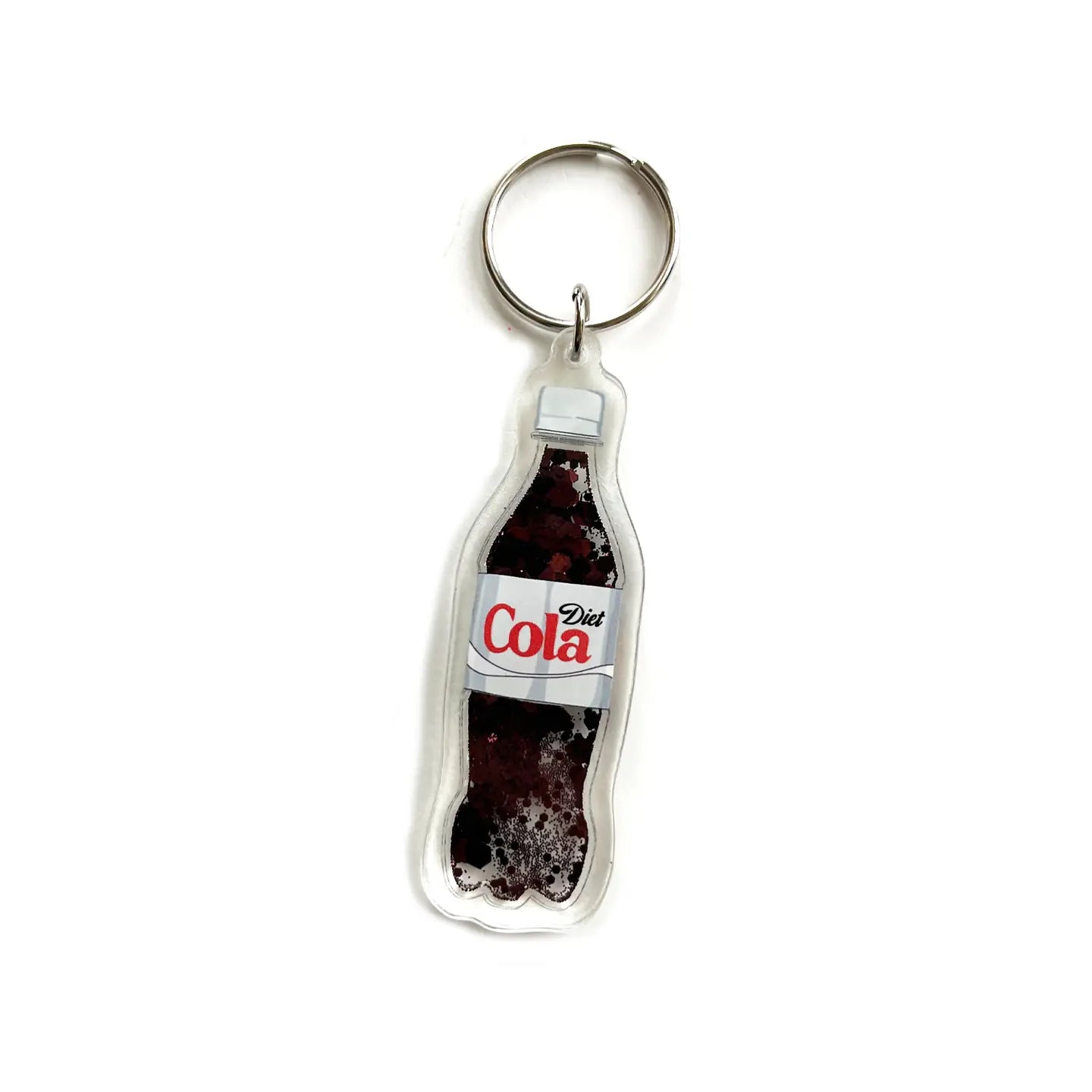Diet Coke Glitter Keychain