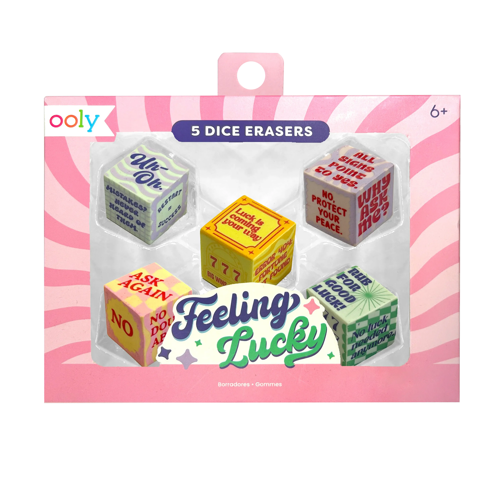 Feeling Lucky Dice Erasers