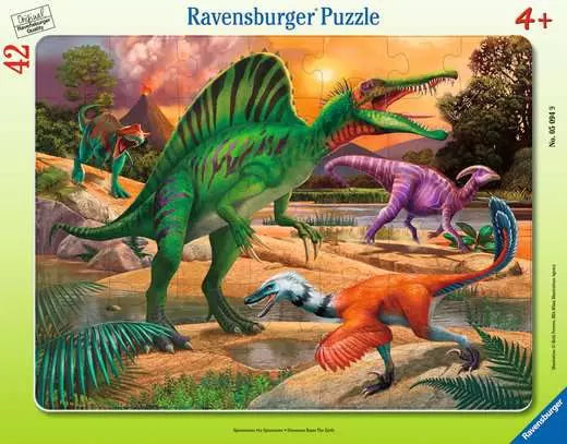 Dinosaurs Roam the Earth Puzzle, 42 pc