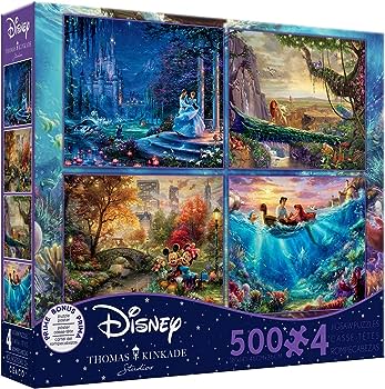 Series 7, 4 In 1, 500 Piece Thomas Kinkade Disney Dreams Collection Multipack