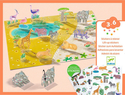 PG Lift Up Stickers Animals