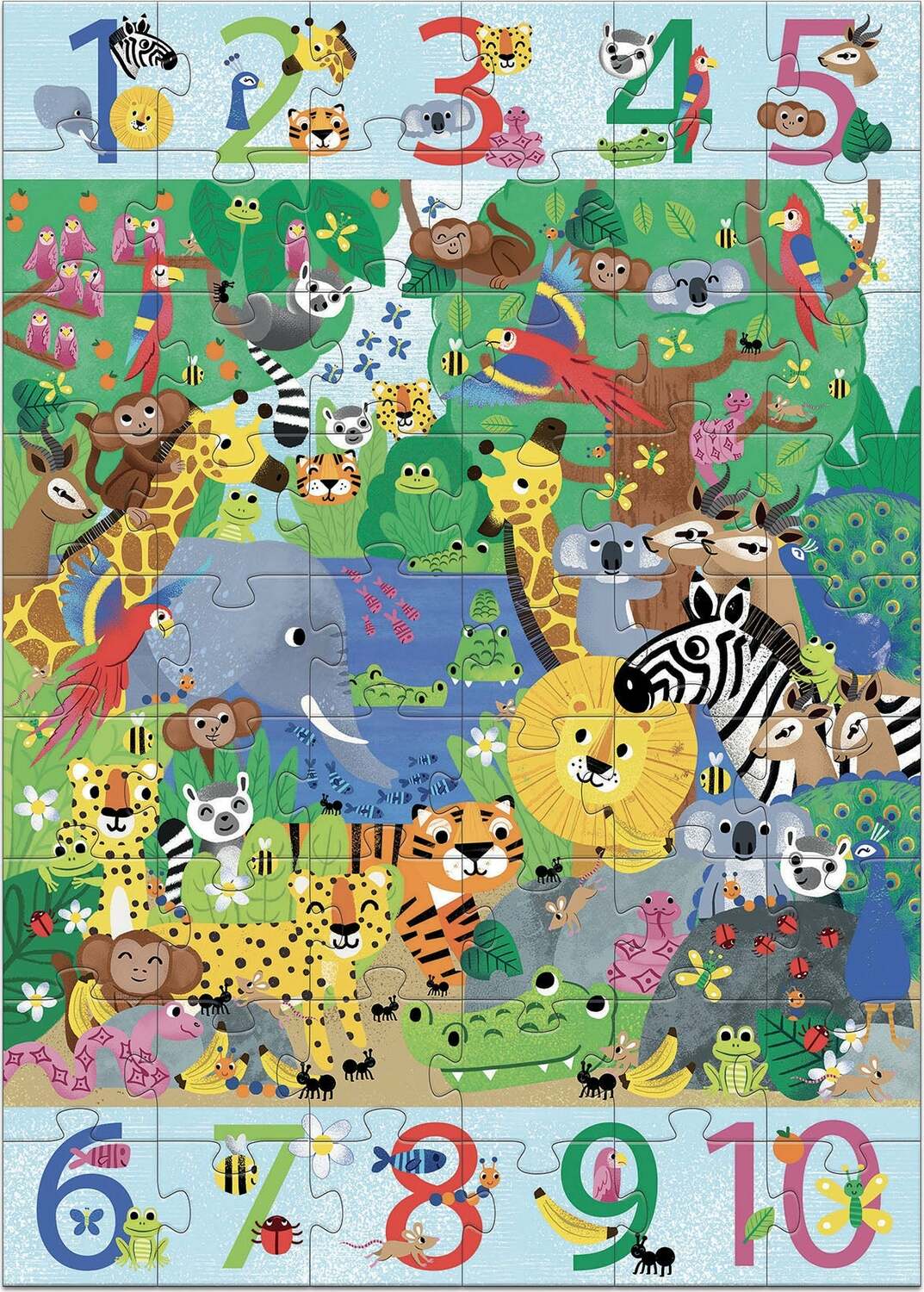 1 to 10 Jungle 54pc Giant Floor Jigsaw Puzzle