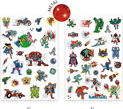 DJECO Heroes vs Villains Temporary Tattoos