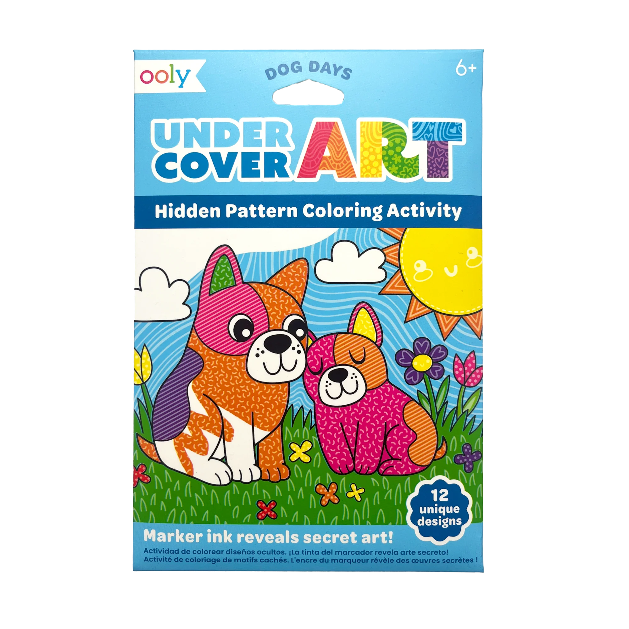 Undercover Art Hidden Pattern Coloring Art Cards - Dog Days