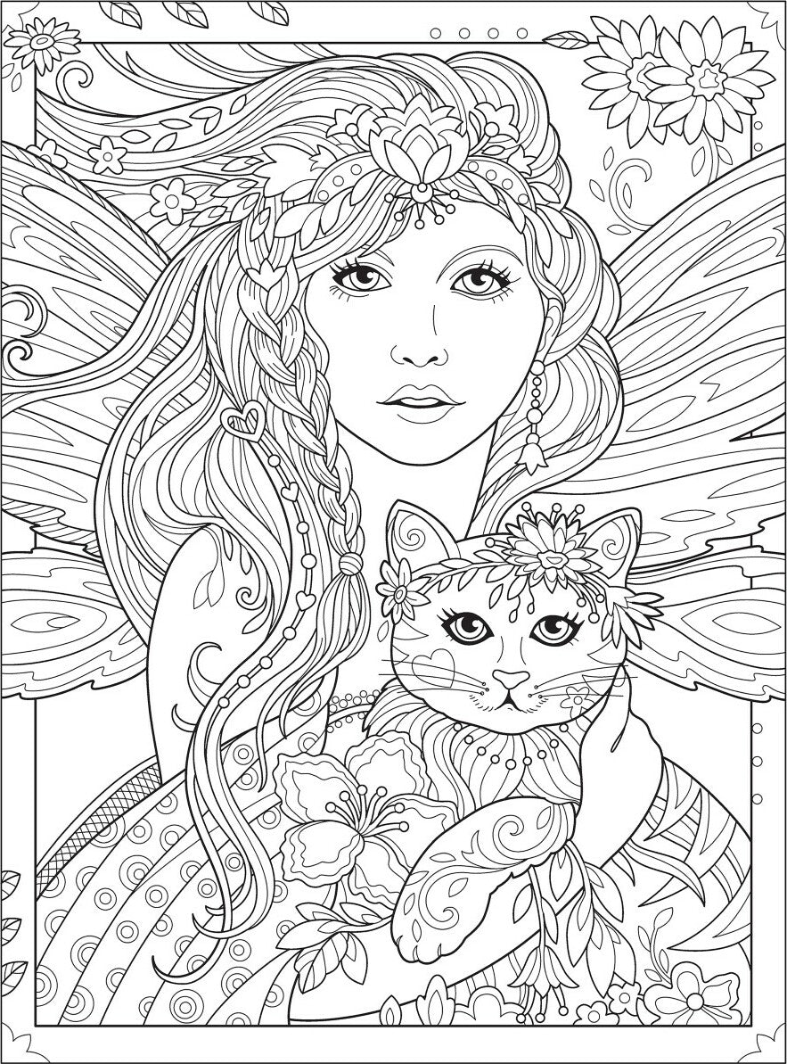 Creative Haven Magical Fairies Coloring Book
