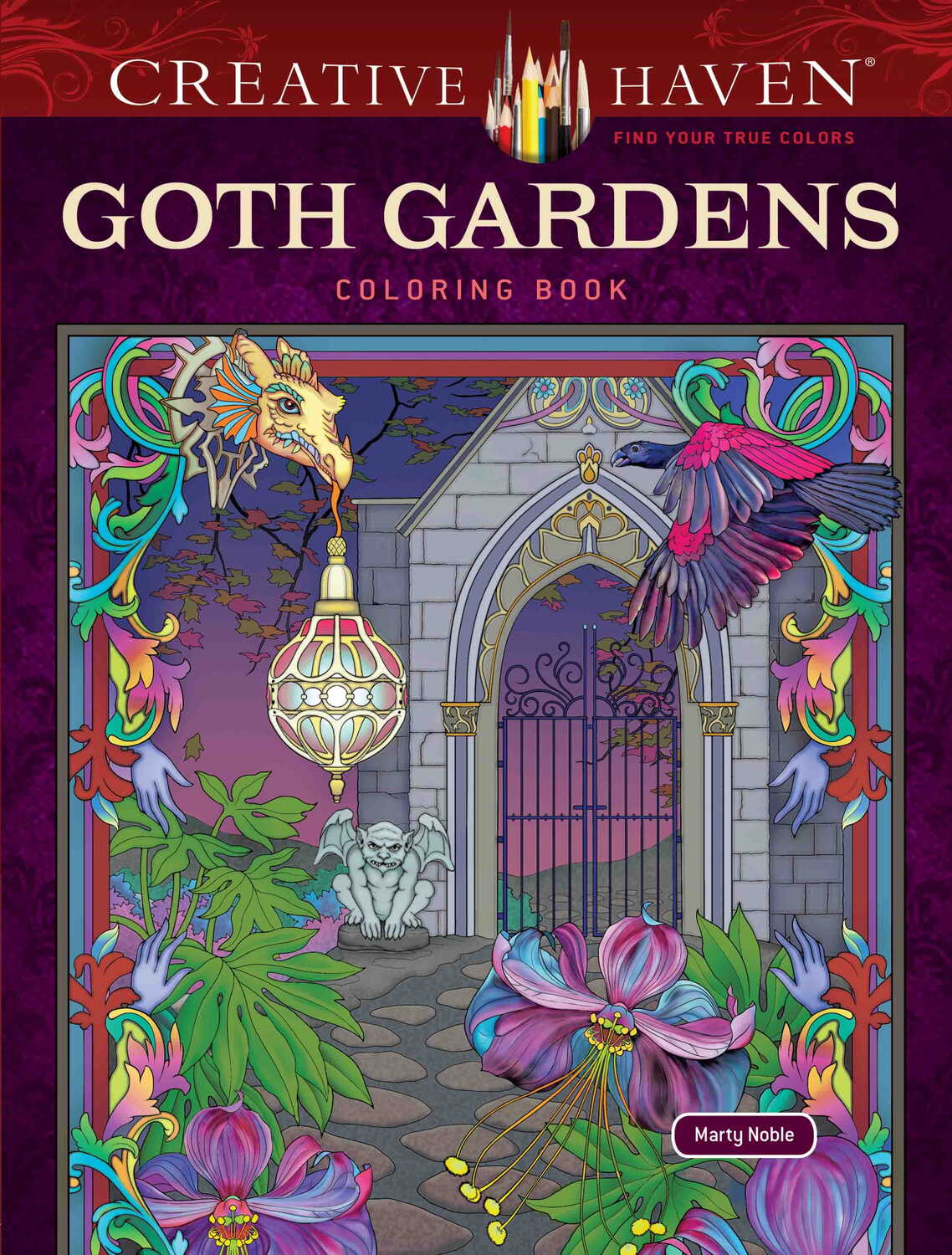 Creative Haven Goth Gardens Coloring Book
