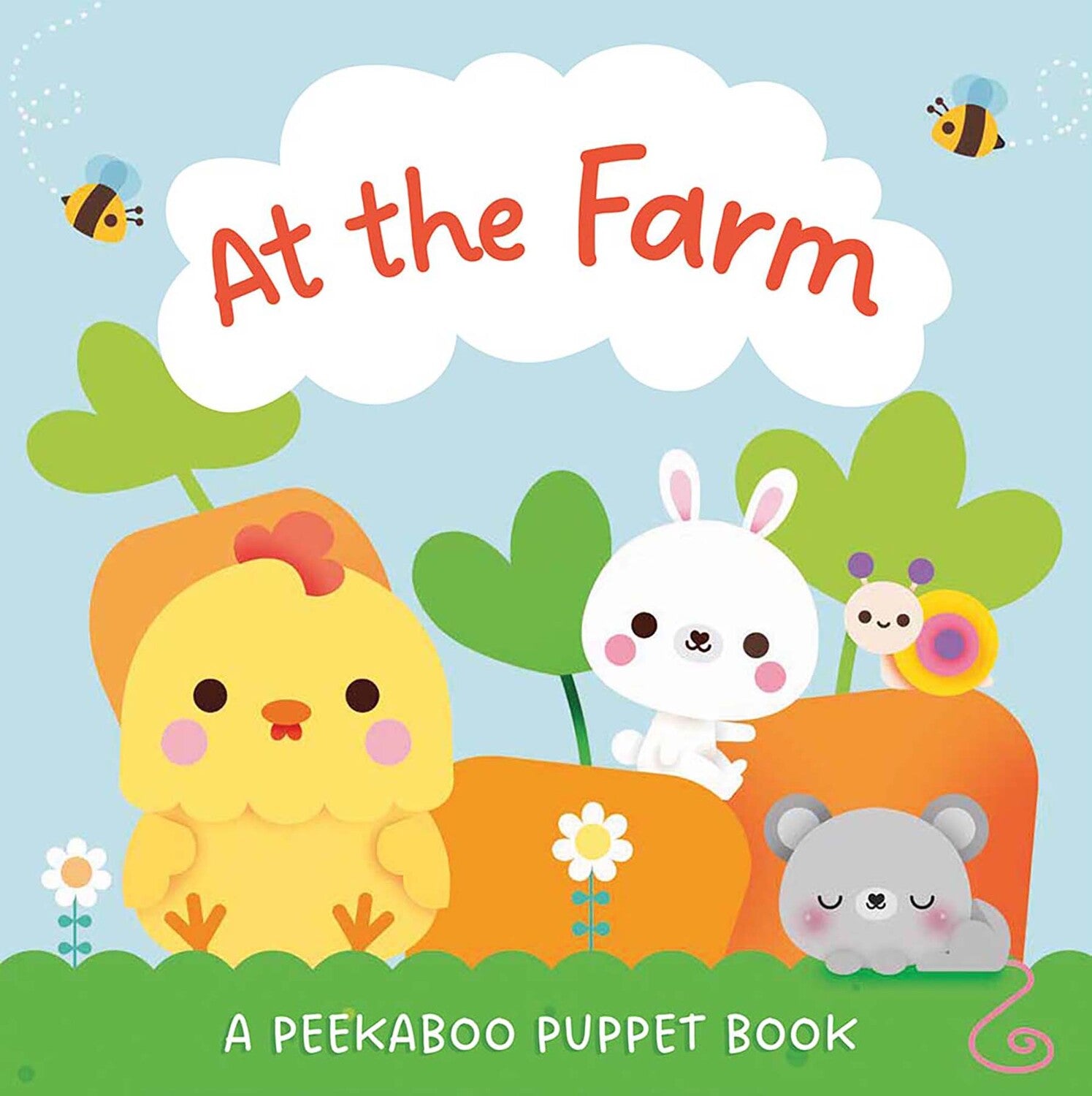 At the Farm: A Peekaboo Puppet Book (Includes Board Book and Glove with 5 Finger Puppets!)