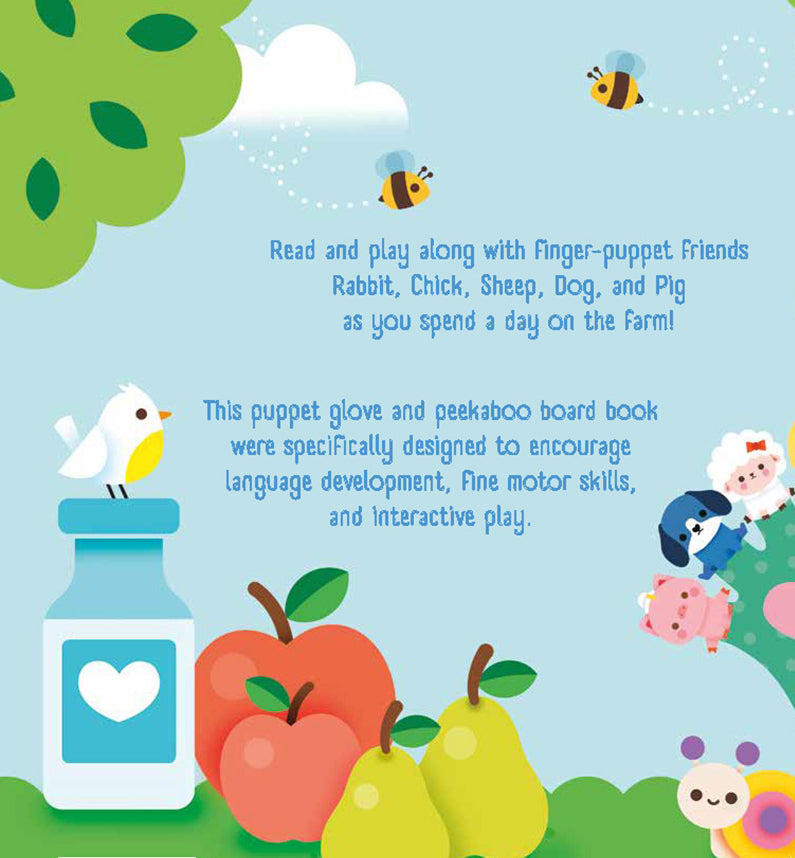 At the Farm: A Peekaboo Puppet Book (Includes Board Book and Glove with 5 Finger Puppets!)