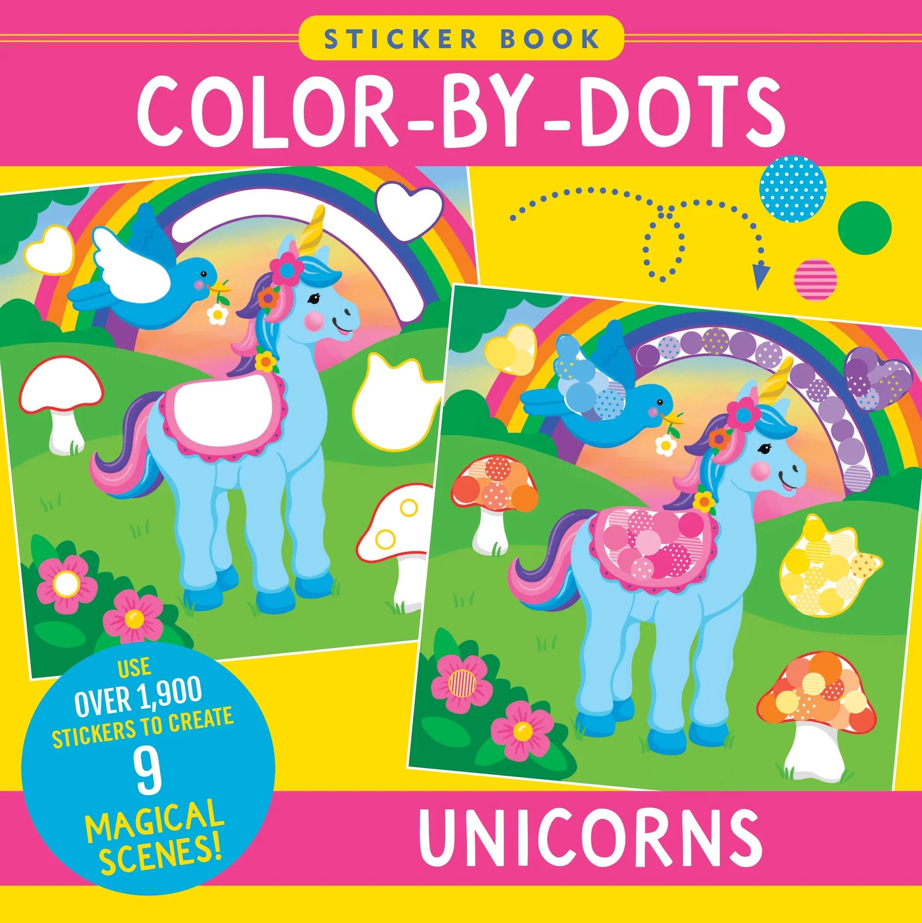 Color By Dot Sticker Book - Unicorns