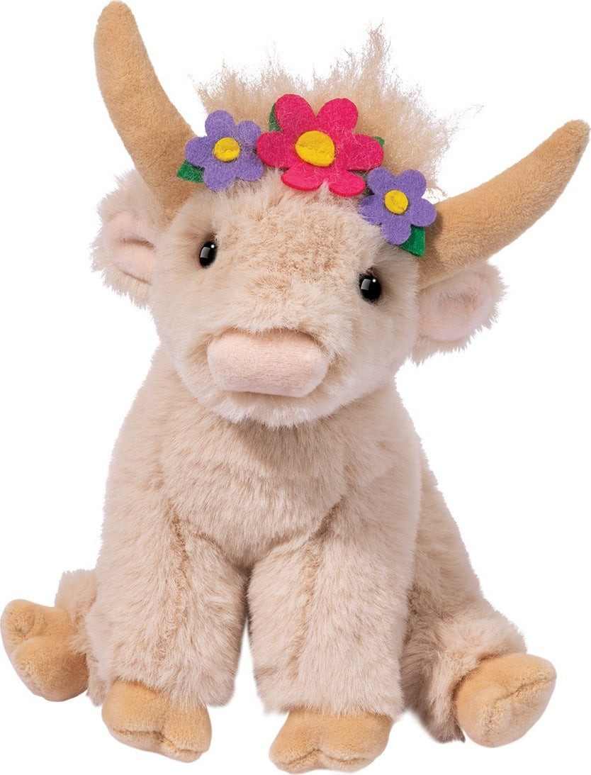 Laddie Highland Cow Mini Soft with Flower Crown
