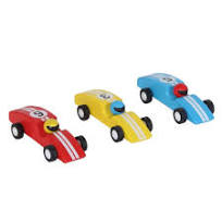 Pintoy Pull Back Wooden Mini Race Car