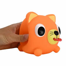 Neon Orange Cat Jabber Ball