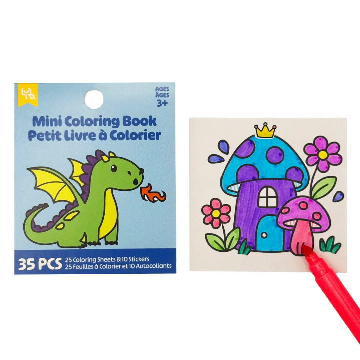Mini Coloring Book Dragon