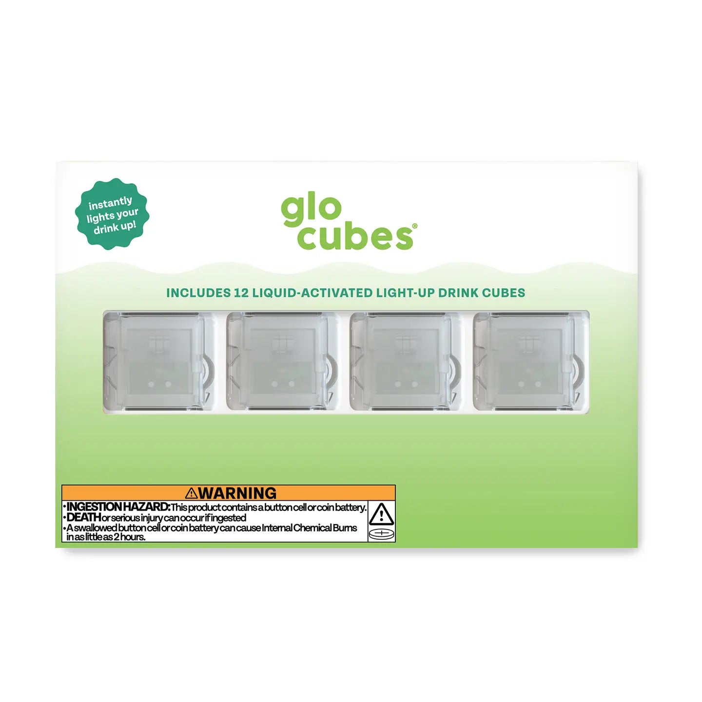 Glo Cubes Green - 12 pk