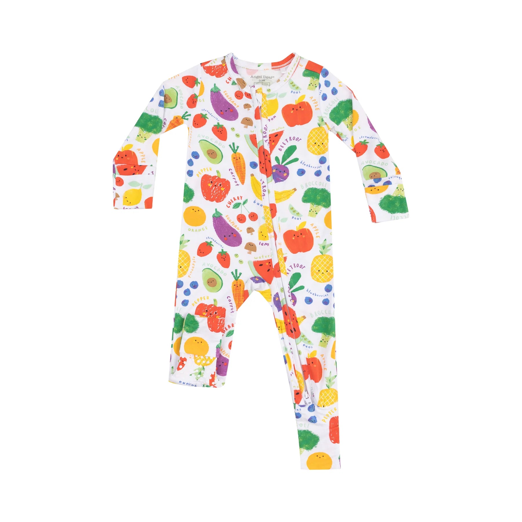 Eat the Rainbow Zipper Footie - 6-9 month