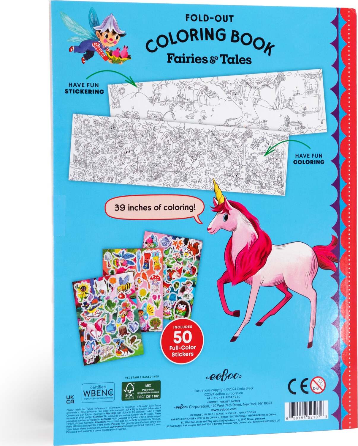 Fairies and Tales (fold-out coloring book with stickers)